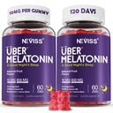 Melatonin Gummies 10 mg 20mg for Yetişkinler, Melatonin 10 mg per Gummy with Ashwagandha, Magnezyum Glycinate, GABA, L-theanine, Valerian Root & Lemon Balm, Rest Support Supplement, Grape Flavor, 2Pack