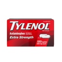 Tylenol Extra Strength Pain Relief Pills, Acetaminophen 500 mg Caplets, Pain Reliever ve Ateşleme Tıp Baş Ağrısı, Backache, Toothache & Minor Arthritis, 100 Count Şişe Şişe Şişe