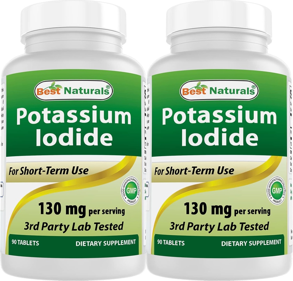 Hizmet başına en iyi Doğal Potasyum Iodide 130 mg - Diyet Tamam, 90 Tablet (2)