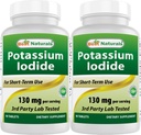 Hizmet başına en iyi Doğal Potasyum Iodide 130 mg - Diyet Tamam, 90 Tablet (2)