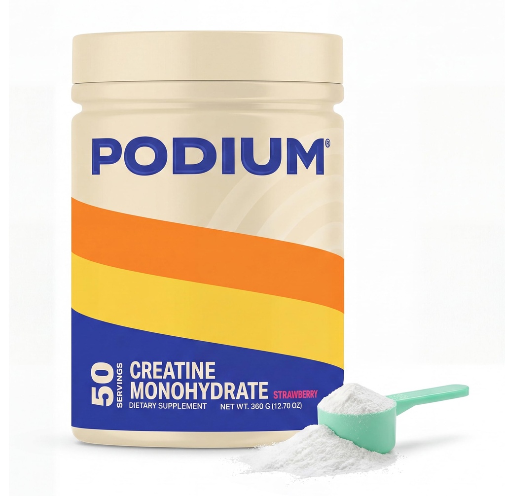 Podium Beslenme, Solos | Kretine Monohidrat, 50 Hizmet, Strawberry, Boost Athletic Performance