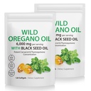 Oregano Oil Capsules, 240 Softgels, 2 in 1 6.000 mg Wild Oregano Oil with Black Seed Oil 200 mg Supplement- 4X Strength Carvacrol & Youmoquinone, Gluten Free & Non-GMO