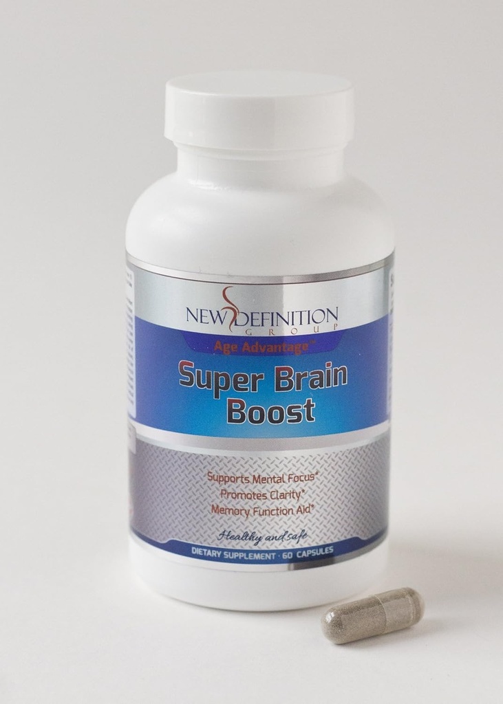 Yaş AvantajıTM Super Brain Boost Purely Tarafından Natural Herbal, Focus, Memory and Alertness, Made in USA
