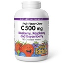 Doğal Faktörler Çocuklar Yeterli Vitamin C 500 mg, Destekler Immune Health, Bones, Teeth and Gums, Blueberry, Raspberry and Boysenberry, 180 Wafers