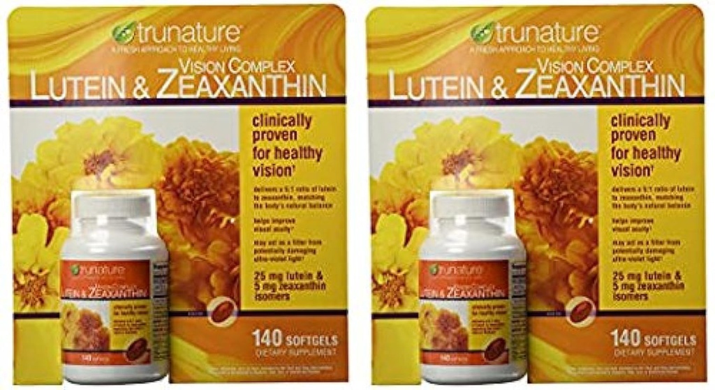 Trunature Vision Kompleksi Lutein ve Zeaxanthin Supplement, 140 Kont (2 Packs)