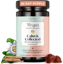 Kanatlı Wellness Calm & Toplandı, Stres Yardımı Gummies - KSM-66 Ashwagandha, L-Theanine, GABA & Passionflower - Vegan & Gluten-Free Gummy - Raspberry, 42 Count