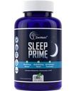 Sleep Prime Vegan Natural Sleep Aid for Adult Extra Strength - Deep Sleep Supplement - Herbal Uyku Pill - Stres Yardımı - Melatonin, GABA - 60 Veggie caps
