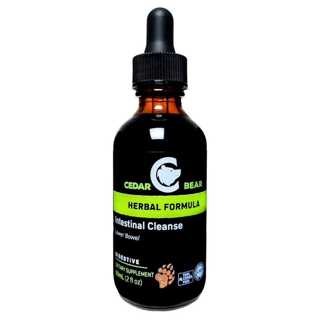 Cedar Bear Intestinal Bir Sıvı Herbal Supplement Bu Moderates The Environment of The Digestive System, Allowing Beneficial Flora to Flourish 2 Fl Oz Oz