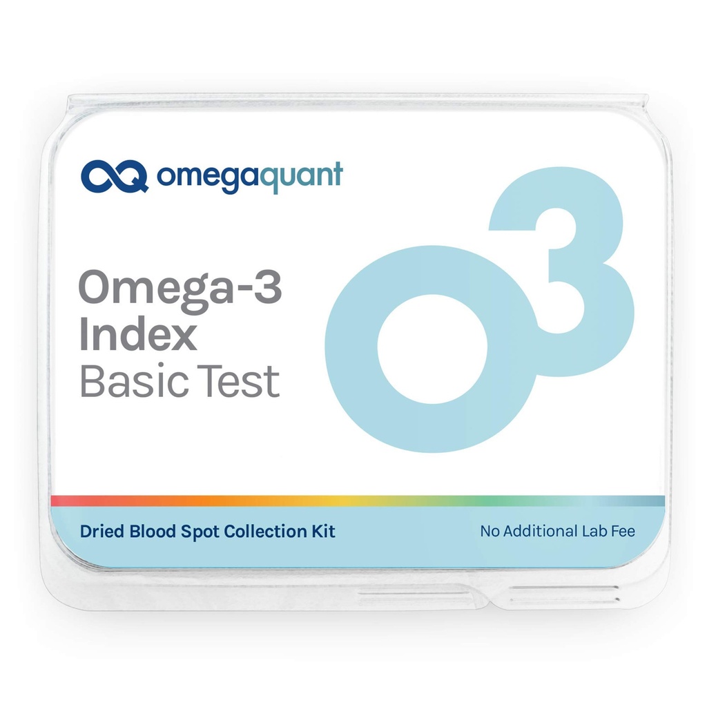 OmegaQuant Omega-3 Index Basic - The Original Omega-3 Blood Test Kit with one Drop of Blood Home Kit, Blood Collection Kit | 1 Omega-3 Test Kit