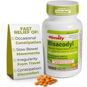 Zamanlı Laxative Bisacodyl 5 mg Tabletler - Constipation Fast Acting & Gentle için Stimulant Laxatives - Overnight Constipation Relief for Yetişkinler -1000 Tabletler