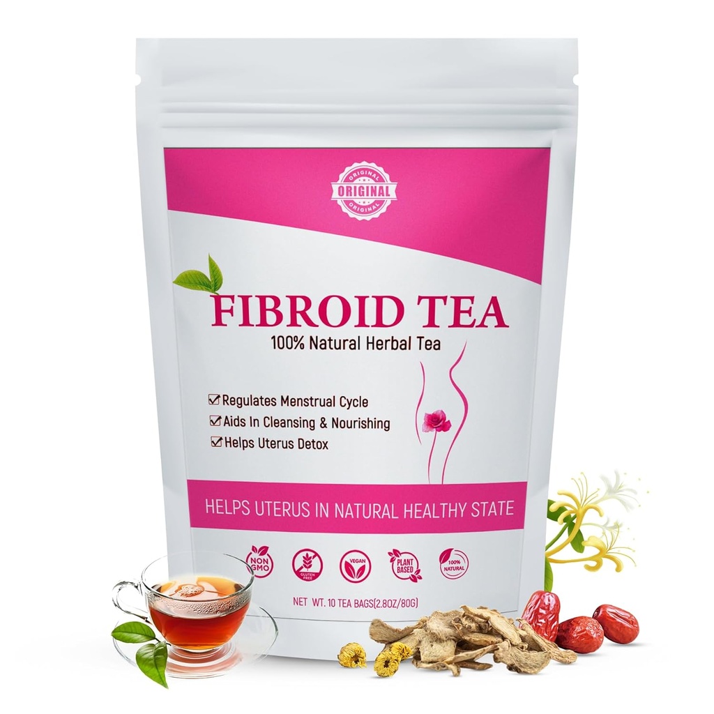 Laicuherb Fibroids Herbal Tea for Women Get Pregnant Fast & Hormone Balance, 10 Teabags Fertility Tea for Women Ovarian, Natural Detox Womb to Warm Uterus and Detox