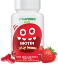 Çocuklar Biotin 5000 Live Beans | Tasty Vitamin B7 Biotin Supplement | Vegan Biotin Vitaminleri | Saç Büyümesi için Biotin, Skin ve Nail Heath | Çocuklar için Saç Vitaminleri | 60 Jellies