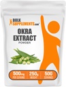 BulkSupplements.com Okra Türlü Toz - Okra Supplement, Fiber Kaynağı, Herbal Supplement - Vegan & Gluten Free, 500 mg per Service, 250g (8.8 oz) (Pazar 1)