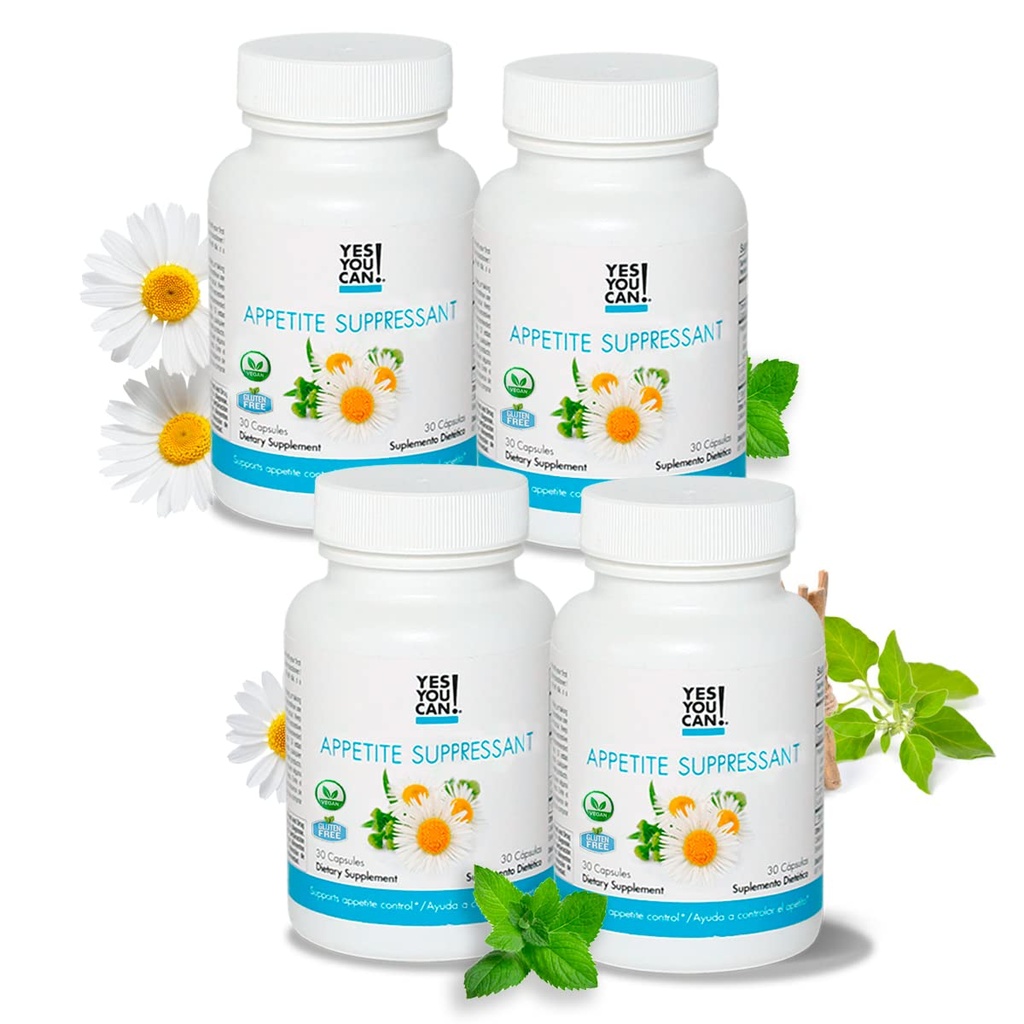 Evet Yapabilirsiniz! Vücut Ağırlık Yönetimi Desteği - Gıda ile Sağlıklı İlişki - Doğal Malzemeler içerir: 5-HTP, Limon Balm, Chamomile Türleme - 30 Capsules, 4 Pack
