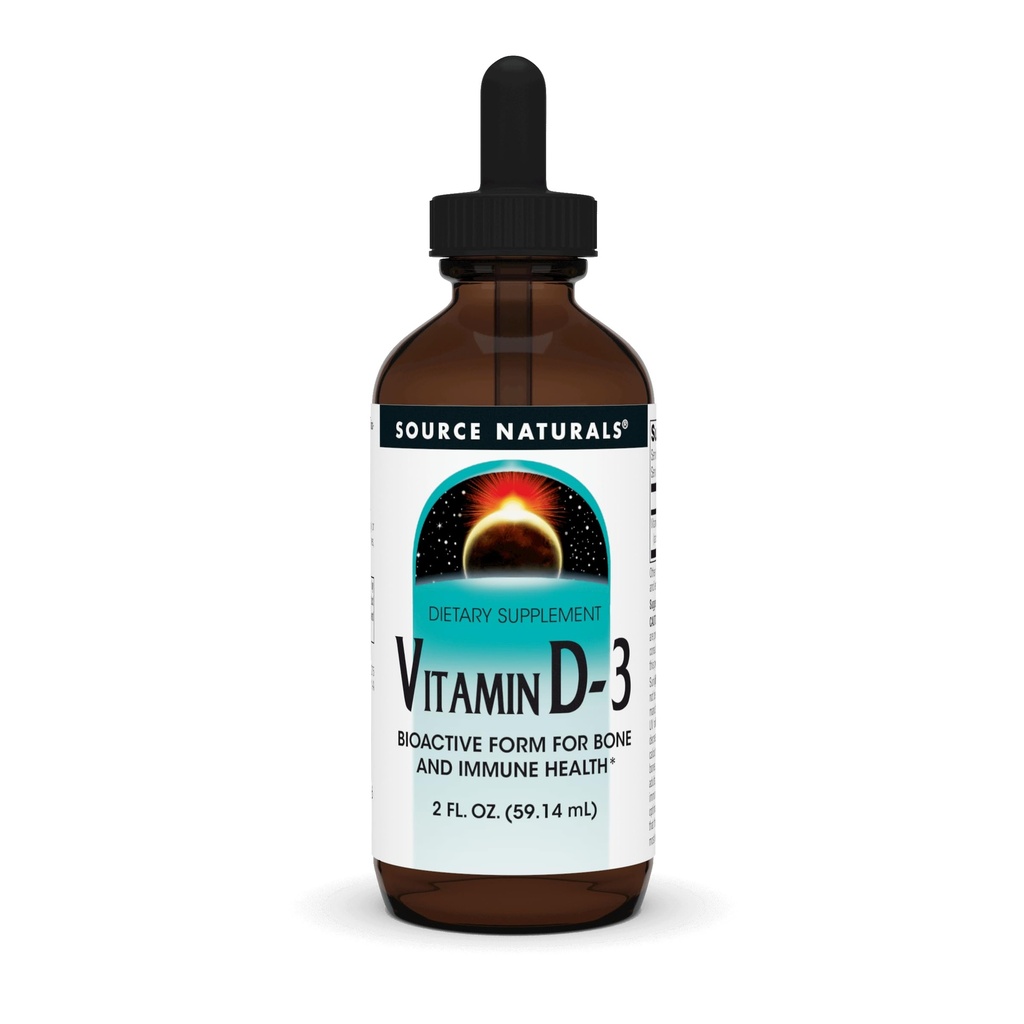 Source Naturals Vitamin D-3 Sıvı Drops 2000 iu Supports Bone & Immune Health * - 2 Akışkan oz