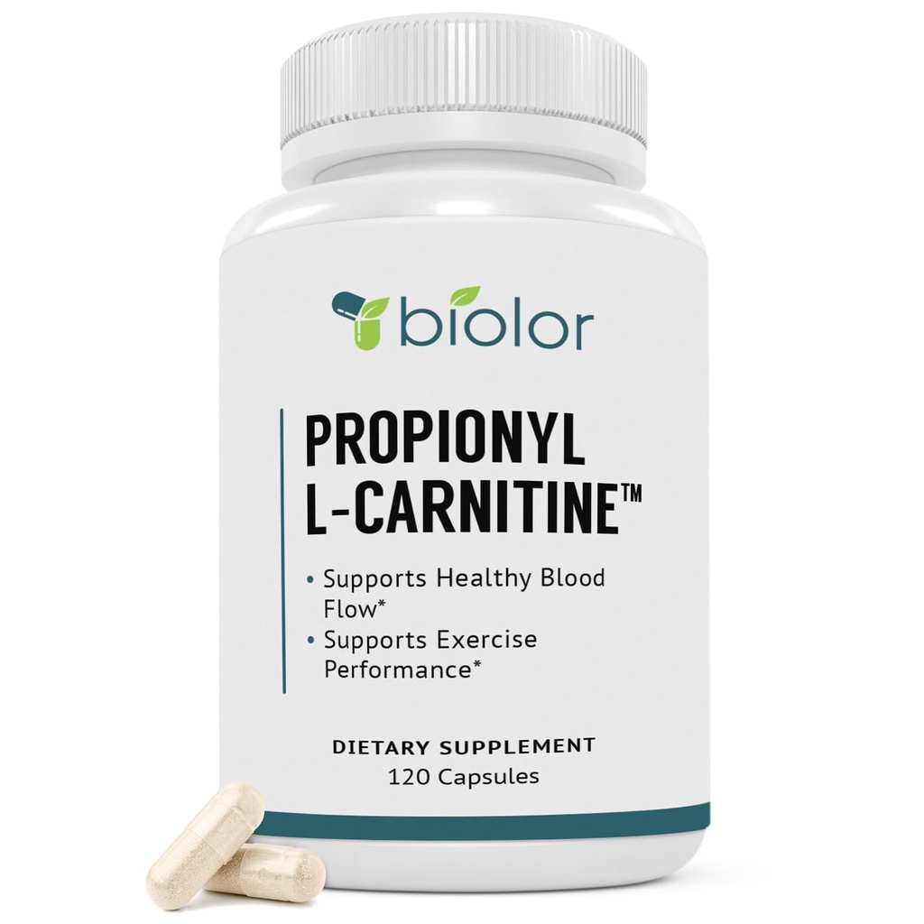 Biovy High Abxia Propionyl-L-Carnitine (PLCAR) Hayır Yapay Ayırmacılar - Etkili Perionyl L Carnitine HCL Supplement to Support Blood Circulation - 120 Capsules