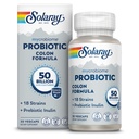 SOLARAY Mycrobiome Probiyotik Kolon Formula, Vegan, Digestive Function, Colon Health ve Immune System Support, 50 Milyar CFU, 18 Strains, Prebiyotik Inulin, 60 Günlük Garanti, 30 Hizmet, 30 VegCaps