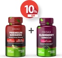ORZAX BTC,% 30 Ginsenosides, Premium 120 Sebze Kapsülleri ve Yaşlı Kapsülleri, 2000 mg 60 Sebze Kapsülleri, Grafikleri