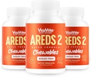 AREDS 2 Sugar-Free Eye Vitamins - Gözler için Lutein Gummies - Eye Health için Lutein - Premium Sugar-Free Eye Vitamins - (Chewable Tabletler) Paket 3