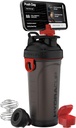 Hydra Cup JailBreak 28 oz Shaker Şişe for Protein Shakes, Shaker Şişe with Tut & Ball Blender, Shaker Cup with Phone Holder for Your Car, Travel To Go, BPA Free (Black/Red)
