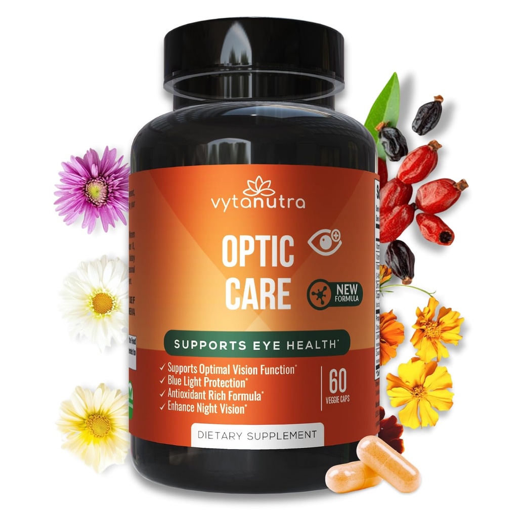 Optik Bakım Göz Vitaminleri - Lutein, Zeaxanthin, Vitaminler A C E, çinko, Copper – Antioksi ve Micronutrient Formula Support & Eye Strain Relief - 60 Capsules