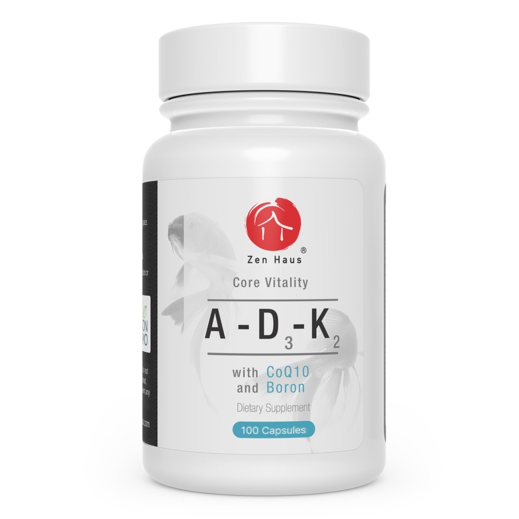 ADK Vitamini Ağ Antioksitleri - A, D3, K2 (MK-7 Non-Soy) ve E ile CoQ10 ve Alfa Lipoic Asit - Vizyon, Güçlü Bones ve Dişler için - D3 5000 iu Kompleksi