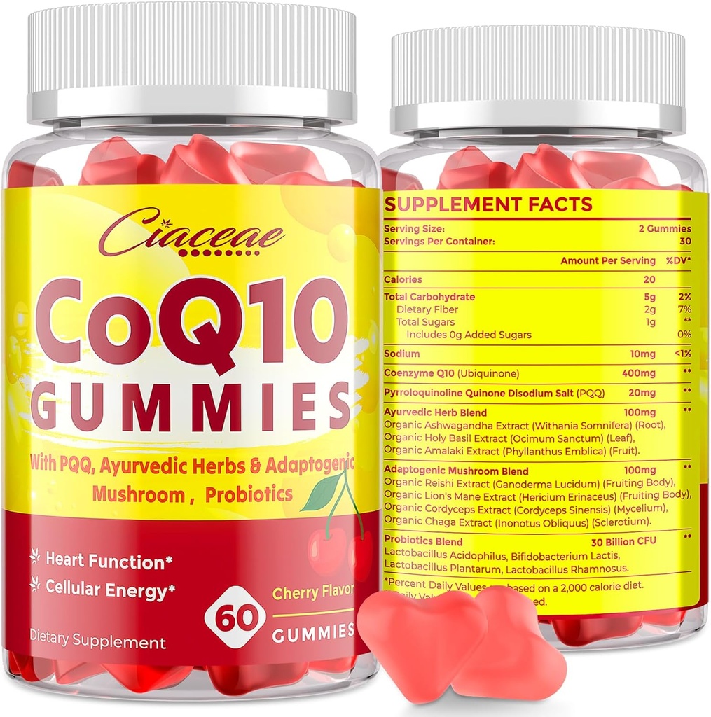 5 in 1 CoQ10 400 mg & PQQ 20 mg Gummies