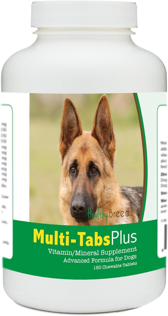 Sağlıklı Breeds Alman Çoban Multi-Tabs Plus Chewable Tabletler 180 Count