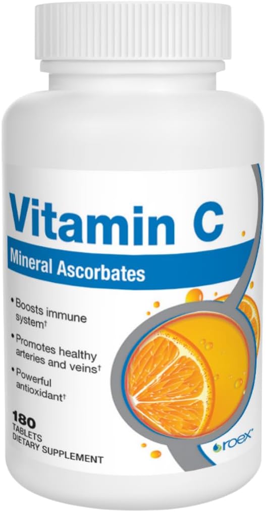 Roex Vitaminleri | Vitamin C Mineral Ascorbates | Anti-Aging | Sağlıklı Immune System | 180 Count