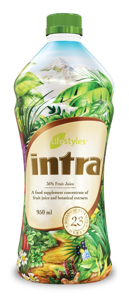 Intra Lifestyles Herbal Juice - Immune Support, Detox, Digestive & Cardiovascular Health - 23 Botanik Taklitleri - Kanada'da 1 Şişe 950 mL (32 fl oz)