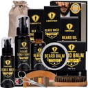 Ceenwessd Beard Grooming Kit - Durumer, Oil, Rotor, Comb, Balm, Scisors, Storage Bag for Beard and Mustache Trimming, Perfect Men's Gift