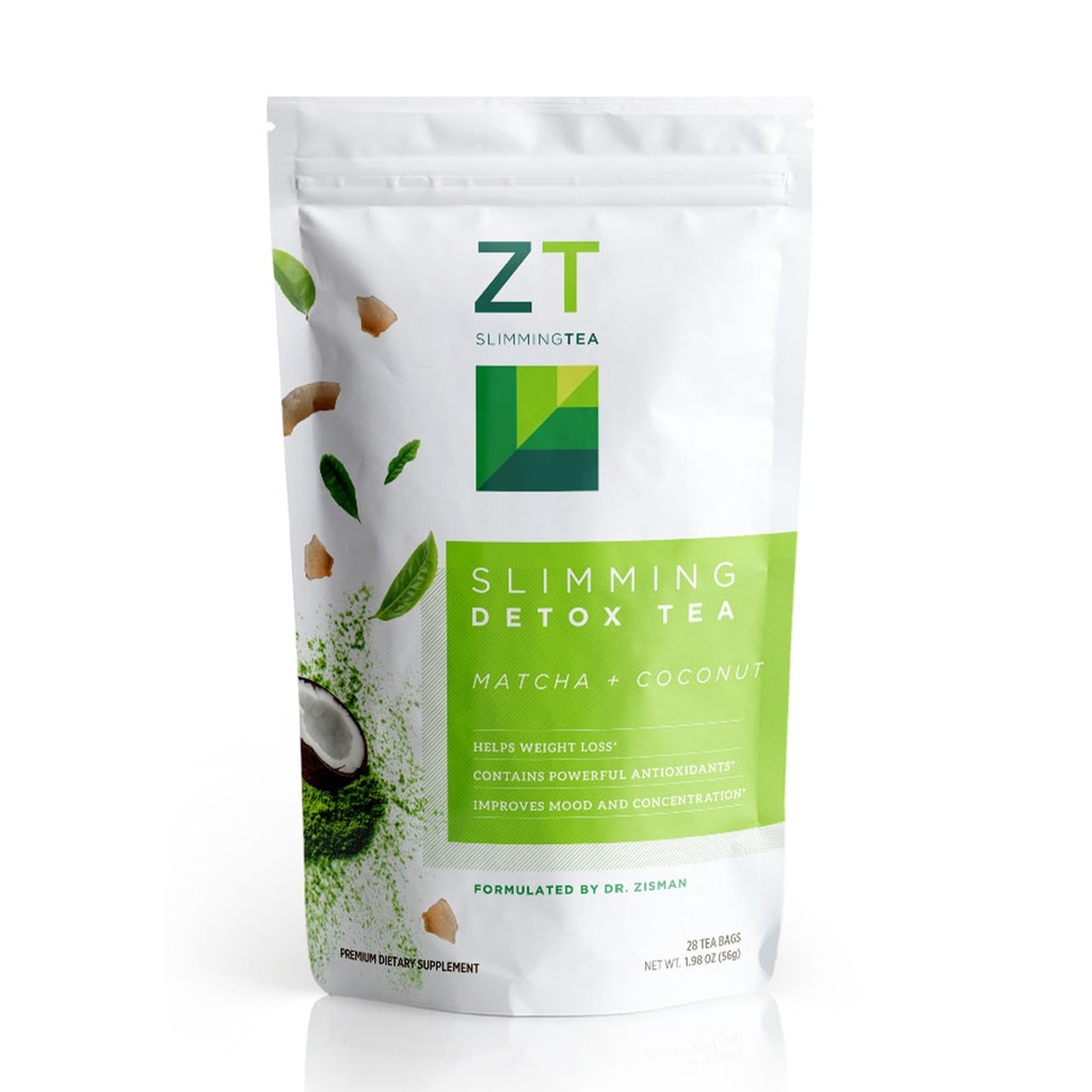 Dr. Zisman ZT Yeğen - Matcha-Coconut Herbal Tea Meeting with Senna Leaf- Antioksi Etkileri - 28 Günlük Wellness Ş (28 Çay Çanta)