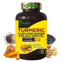 World 1st.Turmeric Curcumin Ginger ve Black Seed Oil, 120 Caps, 2250 mg,% 95 Curcuminoids, BioPerin Eklenme, Ekstra Kuvvet,Organic,Halalal,Vegan, Support Immune System,Joint Support (120)