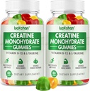Kretine Monohidrat Gummies 5g - Kadınlar ve Erkekler için Kre Güçlü, Kas Builder, Enerji Boost Low Sugar Chewable Kretine Gummies 160