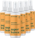 ATTITUDE Hand Sanitizer Spray, EWG Doğrulanmış, Kills Germs & Bakteri, Vegan & Plant-Based, Yetişkinler ve Çocuklar için Güvenli, Orange Blossom & Eucalyptus Scent, 3.38 Fl Oz (170 of 6) (Spray Şişe)