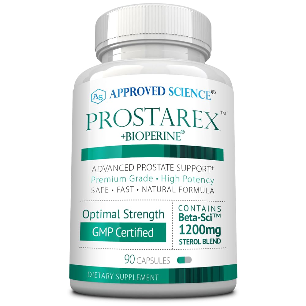 Onaylanmış Bilim Prostarex - Prostate Supplement - Saw Palmetto, 1200 mg Beta-Sitosterol, Bioperine - 90 Capsules - 1 Ay Supplyine