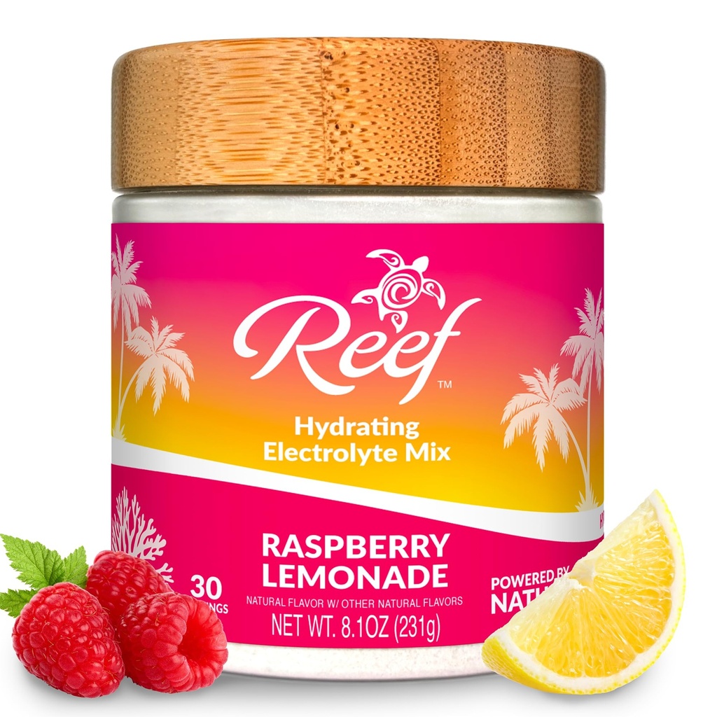 Hydrating Electrolyte Toz - Nature's Electrolytes + Real Fruit - Raspberry Lemonade, Nodrew Sugar, 5 Key Electrolytes + Vitamins, Trace Minerals, 30 Hizmet