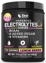Zeal Electrolyte Toz - 90 Hizmetler | Keto Electrolytes Toz | Zero Sugar, BCAAs, B-Vitamins | Pyum, çinko, Magnezyum | Hydration Toz Recovery Drink | Lemon Berry