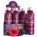 BeyinJuice Brain ve Immune Support Shot, Gluten Free Supplement Shots for Energy, Focus, Immunity with Vitamin D, C B, Alpha GPC & Organic Ginger Root, Huckleberry Hibiscus, 2.5 fl oz, 12 Pack