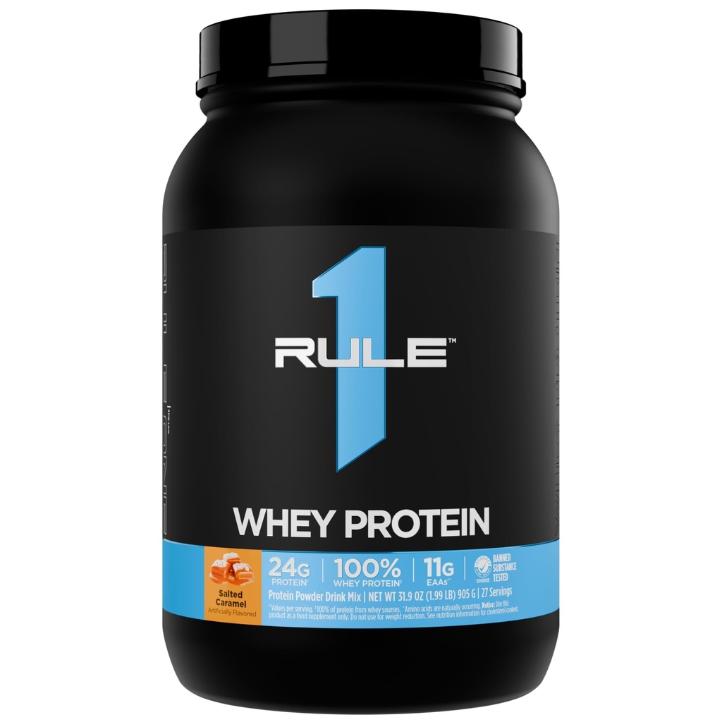 Kural 1 Whey proteini - All-Whey Kaynaklarından 24g Fast-Acting Protein, Doğal Occurring EAAs & BCAAs for Workout Recovery or Anytime Use (2 Pounds*, Salted Carmel)