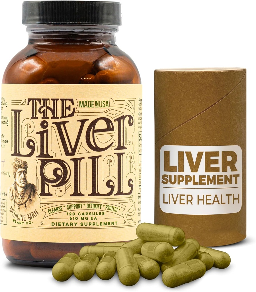 Liver Pill 120 Capsules - Herbal Liver Cleanse Detox & Tamir Pills with Burdock Root, Milk Thistle, Rosemary, and Flax Seed - Non-GMO, Organic, and Natural Liver Detox Pills for Men and Women