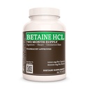 Remedy'nin Beslenme Betaine HCL (Hydrochloride) | 1000 mg, 60 Capsules Diyet Supplement | Two Moon Supply | Ayrıca Containsuba Carbonate, Papain & Bromelain