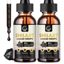 (2-Pack) Yüksek Potency Shilajit Pure Himalaya Organik Sıvı Supplement, Shilajit Wear Erkekler ve Kadınlar için Geri Döndü, Max Potency 85+ Clean Trace Minerals & Fulvic Acid for Energy, Metabolism & Immune Support