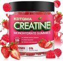 Erkekler ve Kadınlar 120 CT için Kreatin Monohidratlar - Servis başına 5600 mg, Kas Destek & Enerji Boost, Sugar Free, Vegan (Strawberry Flavor)