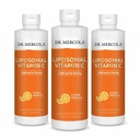 Dr. Mercola Sıvı Liposomal Vitamin C - Antioksi & Immune Support Supplement - Vitamin E - GMO-Free, Gluten-Free & Soy-Free - Citrus Vanilla Flavor - 450 mL (30 hizmet) - 3 Pack