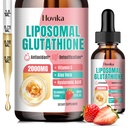 Liposomal Glutathione Supplement 2000 mg, Sıvı Glutathione Drops with Vitamin C, Master Antioksis for Immune System, Aging Defense, Skin Health, Liver Detox-Superior Abxia, Strawberry 2 Fl Oz