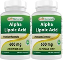 En İyi Doğallar - Alfa Lipoic Asit (ALA) - 600 mg (120 Kont (Pack of 2))