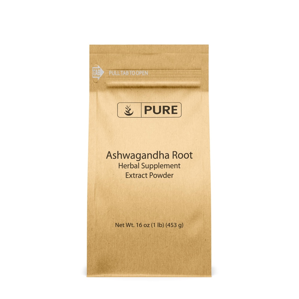PURE ORIGINAL INGREDIENTS Ashwagandha (1lb) Natural and Pure, Vegan, Gluten-Free, Lab-Verified