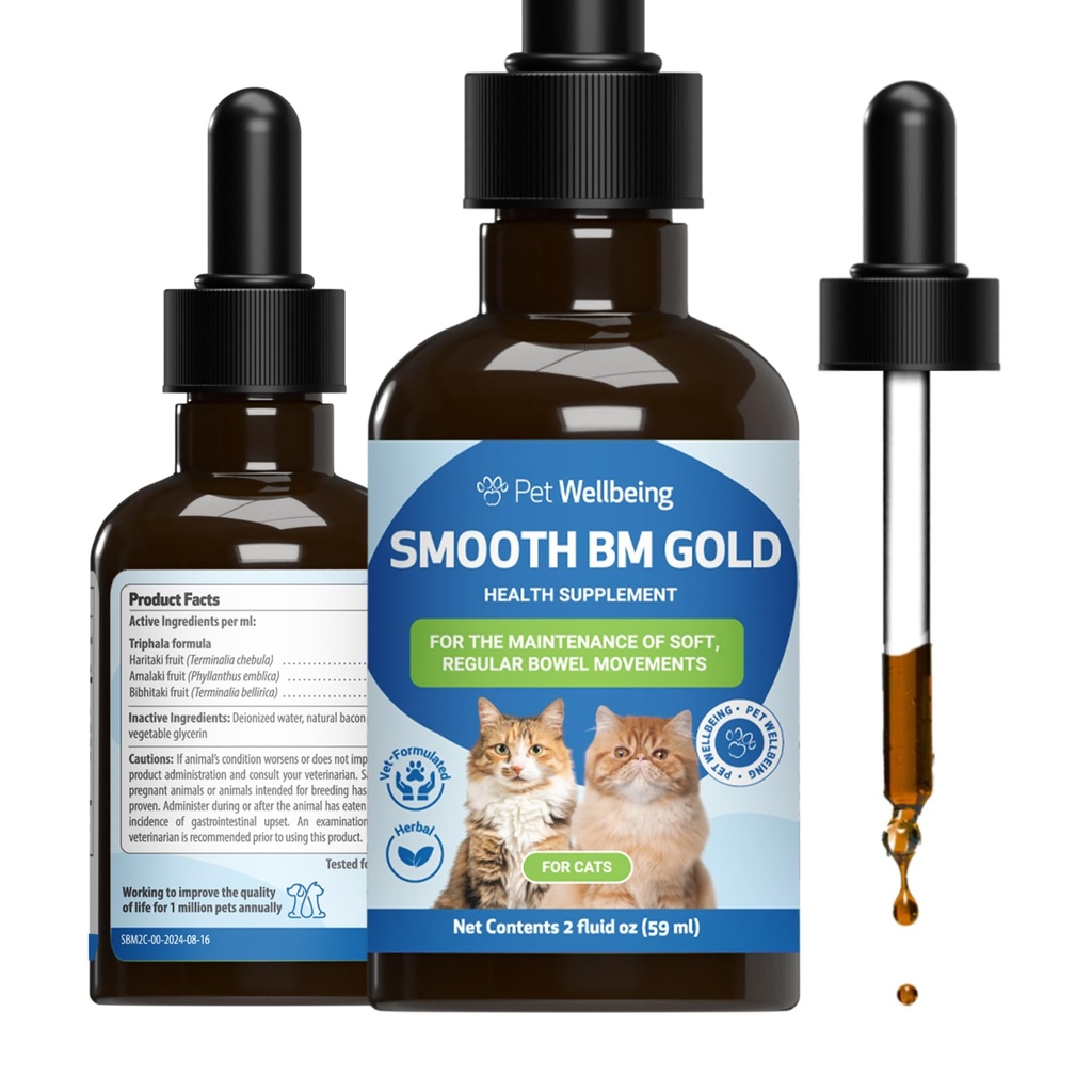 Pet Wellence, Kediler için BM Altını - Felines için Korkunç Bir Müdahale - Doğal Herbal Supplement 2 oz (59 ml)