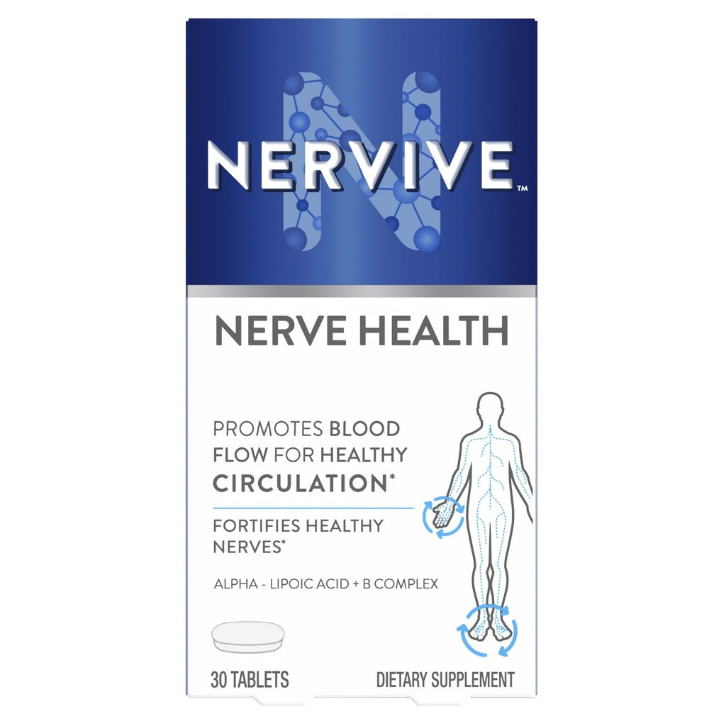 Nervive Nerve Health, Alfa Lipoic Acid, Fortify Nerve Health, Sağlıklı Nerve Fonksiyonlar, Sağlıklı Kan Circulation, Supplement, Tablet, 30 Tablet